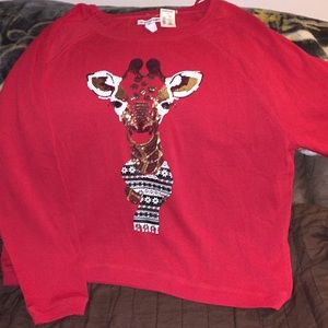 Giraffe sequin XL long sleeve shirt
